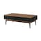 Armen Living Amigo Black Veneer and Walnut Wood Coffee Table LCAGCOWA - alternate 4
